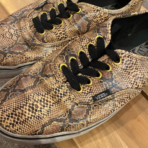snakeskin platform vans